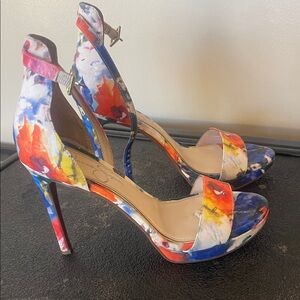 Jessica Simpson Multicolor Floral Heels